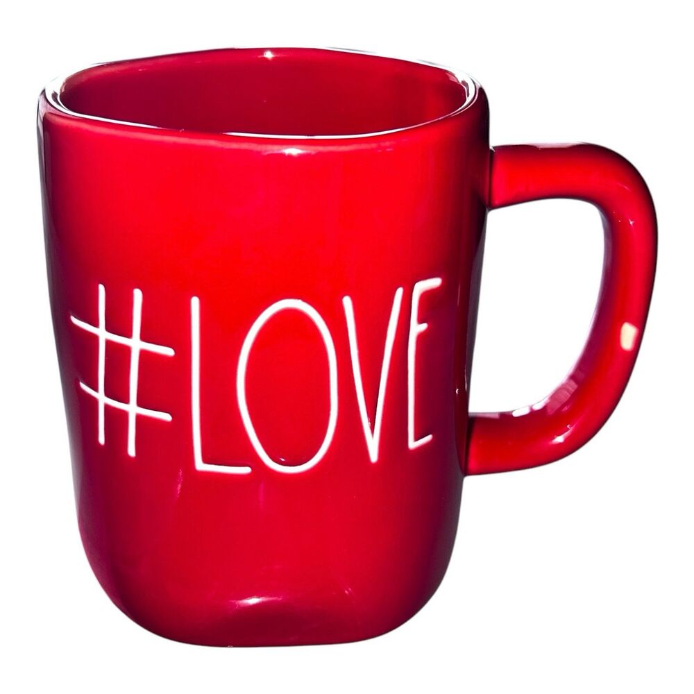 Rae Dunn By Magenta #LOVE Hashtag Red Valentine's Day Mug in Excellent Condition